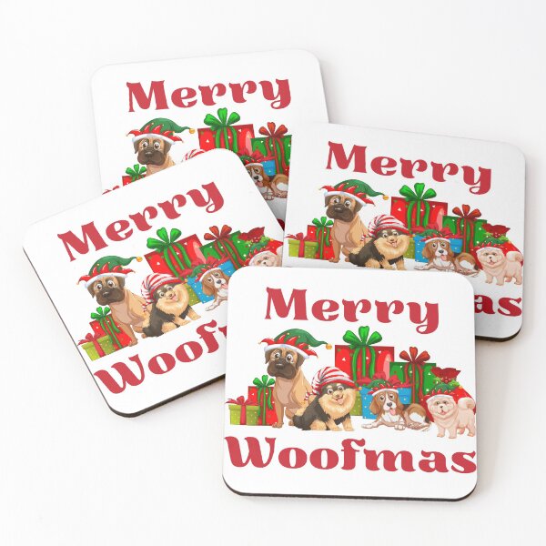 Item preview, Merry Woofmas, Merry Dogmas, Funny Dog lover Christmas Print designed and sold by Auntieck.