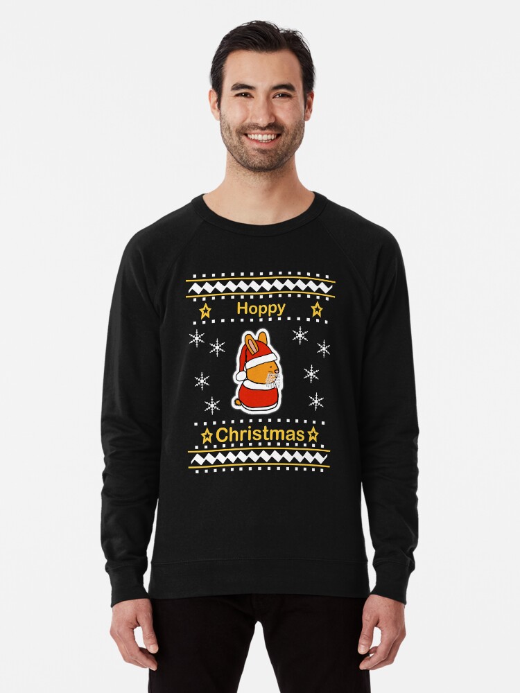 Christmas Bunny Rabbit Ugly Holiday Sweaters Lightweight Sweatshirt