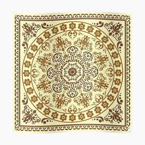 "Antique African Carpet Flowers " Poster for Sale by alinoubigh Redbubble
