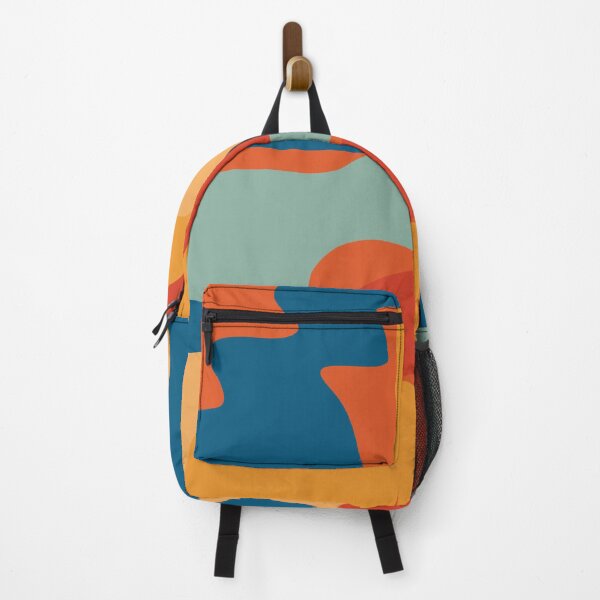 Item preview, Maximalist Abstract Shapes Collage | Blue and Orange designed and sold by JuneJournal.