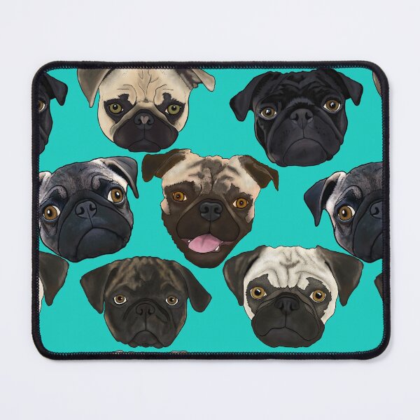 Item preview, Puggies! repeating pattern / print designed and sold by FivePugs.