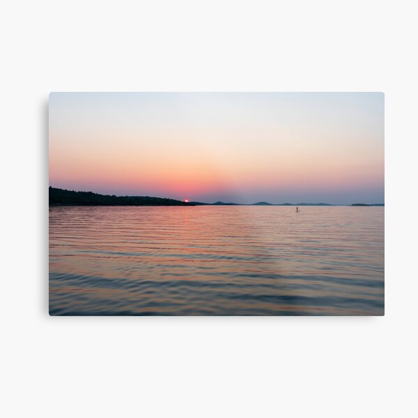 Stand up paddle at sunset Metal Print