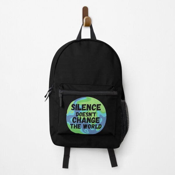 Item preview, Silence doesn't change the world positive quote designed and sold by Coolclassy.
