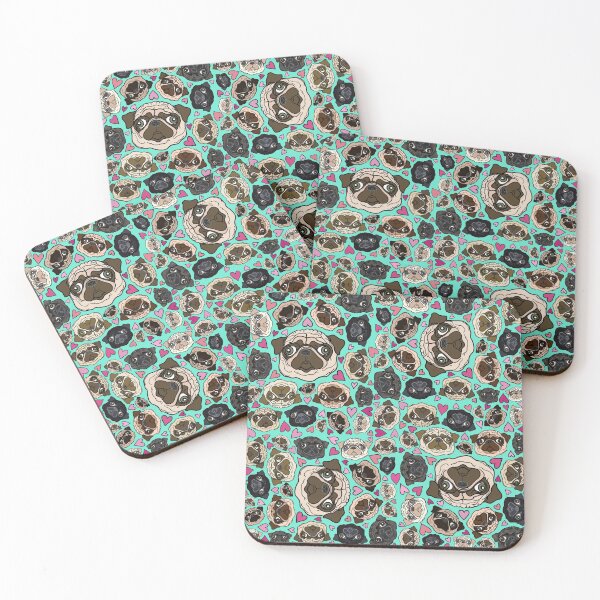 Item preview, Pugs Everywhere All-Around Print / Pattern designed and sold by FivePugs.