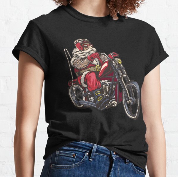 biker santa shirt