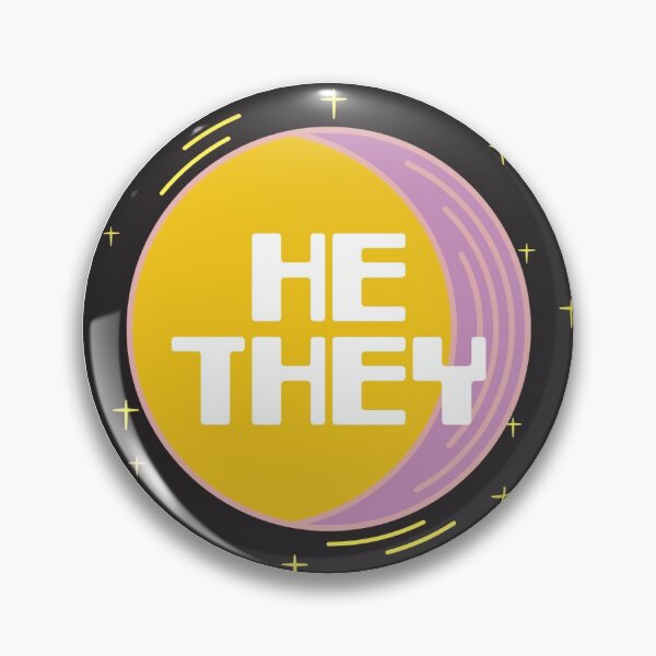 Item preview, Retro 80s Moon He/They Pronouns  designed and sold by MoonMint.