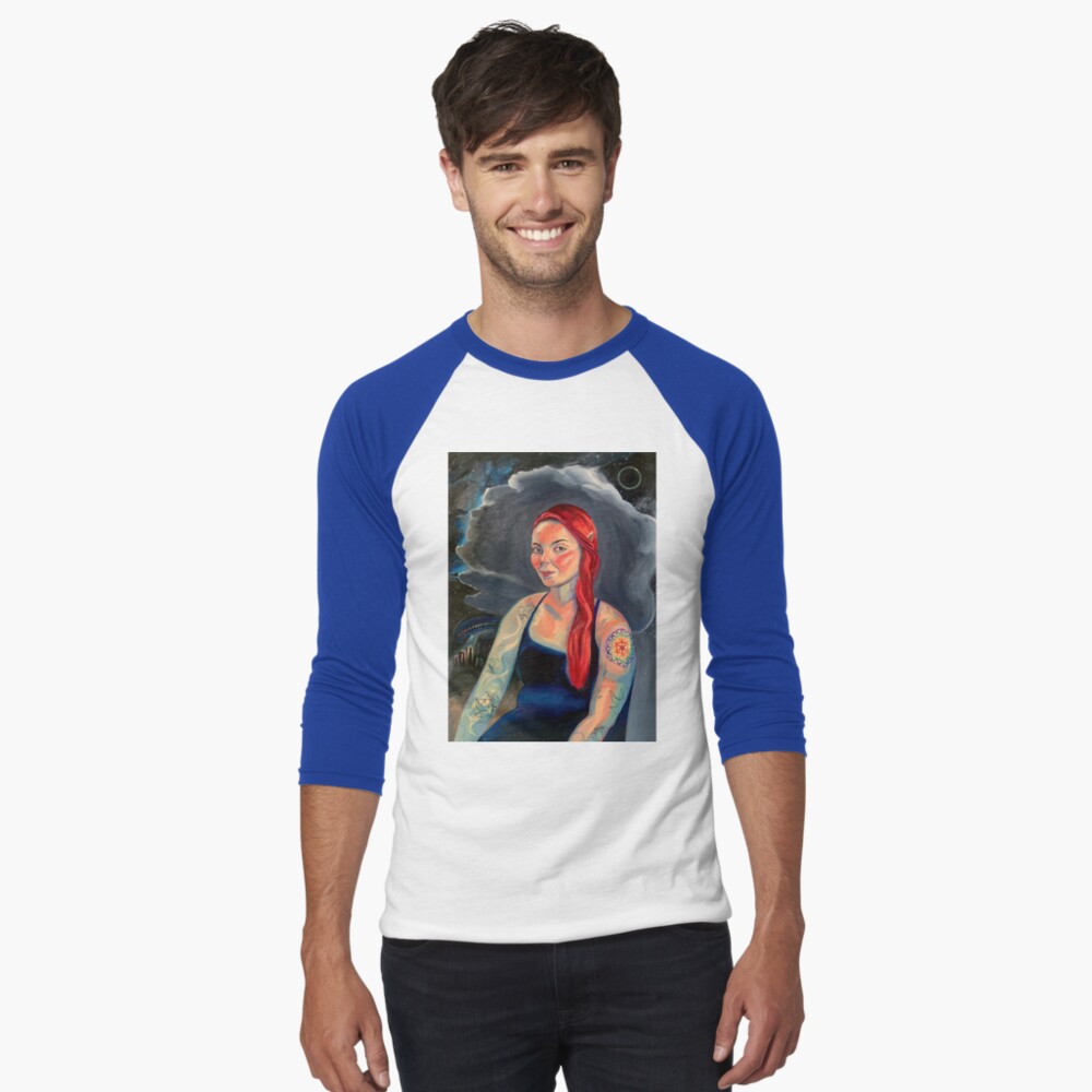 Item preview, Baseball ¾ Sleeve T-Shirt designed and sold by BlueStarseed.