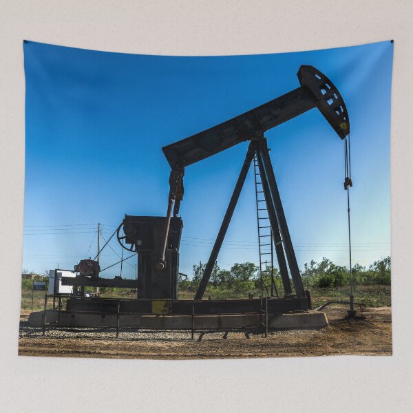 Item preview, A pumpjack, sometimes called a "grasshopper" oil pump because of its appearance, on the outskirts of Electra, a small city in Wichita County, Texas designed and sold by OrcaNature.
