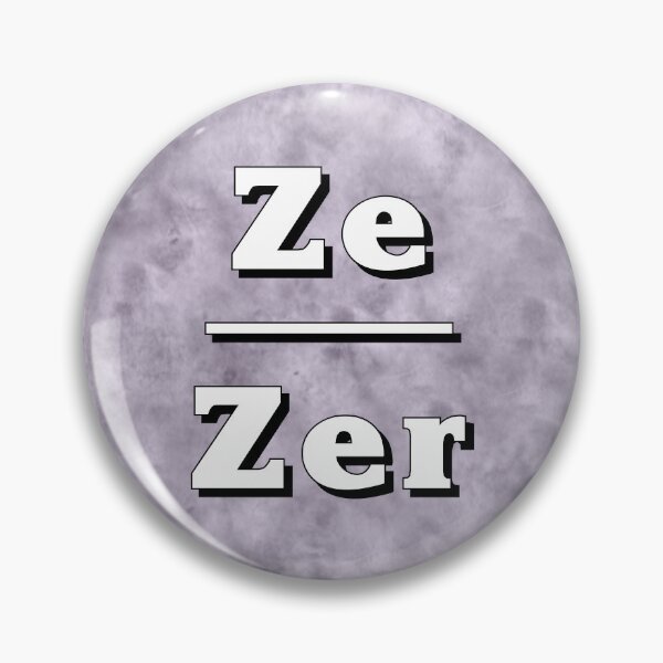 Item preview, Ze-Zir Pronouns: Neutral Gray designed and sold by TigerTorreArt.