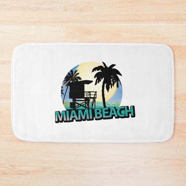 Item preview, Miami Beach Beach Sunset Palm Tree Sea Ocean Sunset Illustration Art Design designed and sold by jmc-aas.