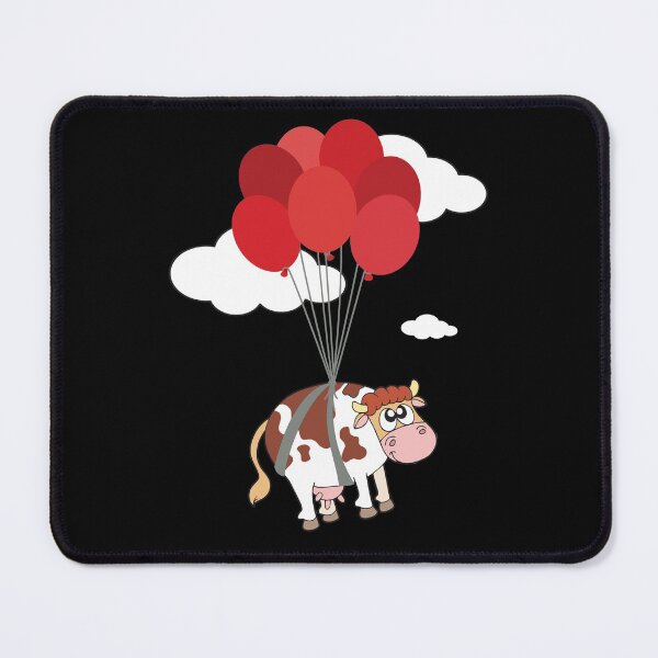 Item preview, Cow With Balloons Floating Away designed and sold by nanogarbanzo.