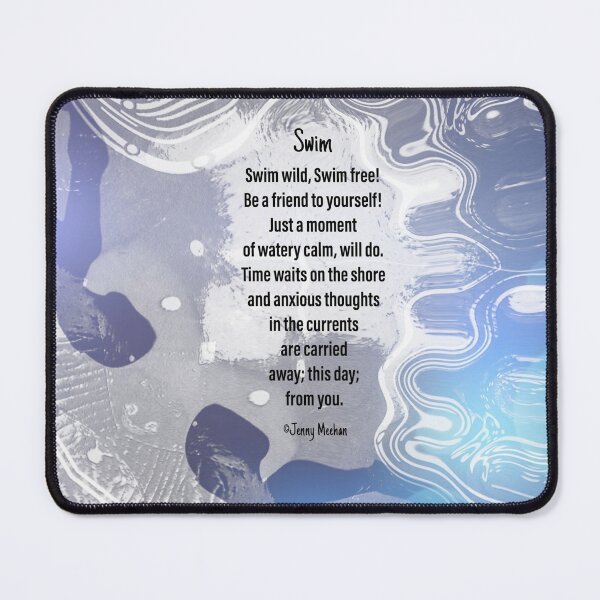 Item preview, Swim Wild Swim Free Poem Open Water Swimming   Jenny Meehan  designed and sold by Jenny Meehan Art Prints and Patterns  .