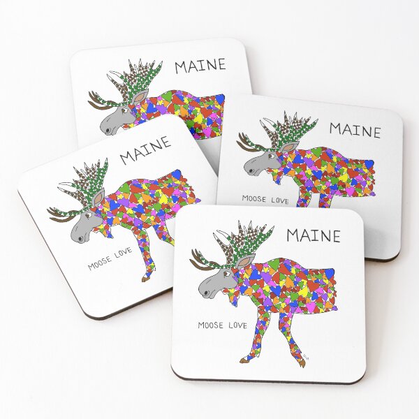 Item preview, Maine - Moose - Love - state symbols designed and sold by Colleen Macomber.
