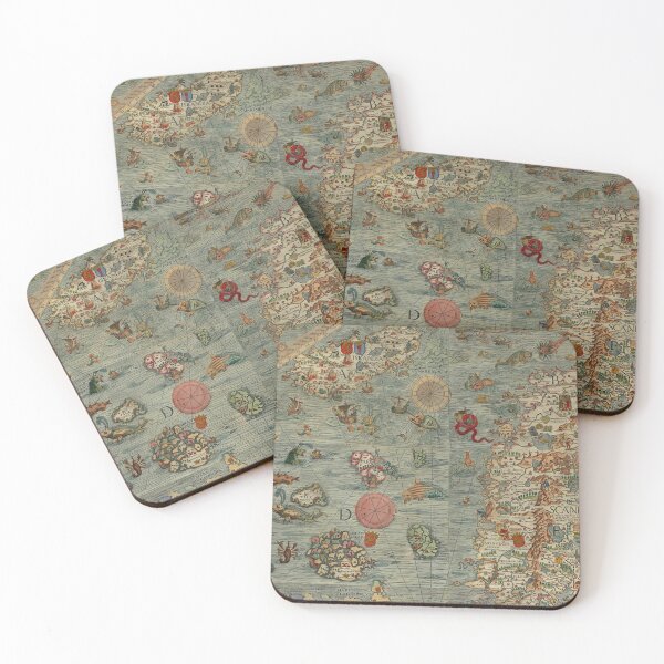 Item preview, Monstruos Marinos y Veleros - Mapa Antiguo Carta Marina designed and sold by softbluehum.