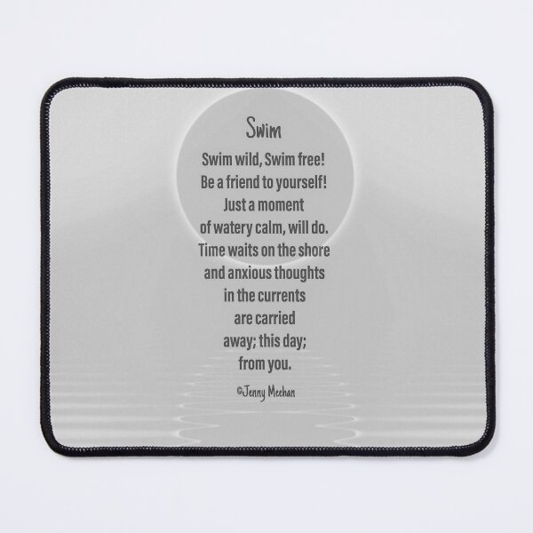 Item preview, Swim Wild Swim Free Poem Open Water Swimming   Jenny Meehan  designed and sold by Jenny Meehan Art Prints and Patterns  .