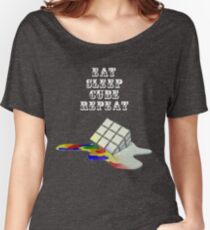 Melting Rubix Cube Women's Relaxed Fit T-Shirt
