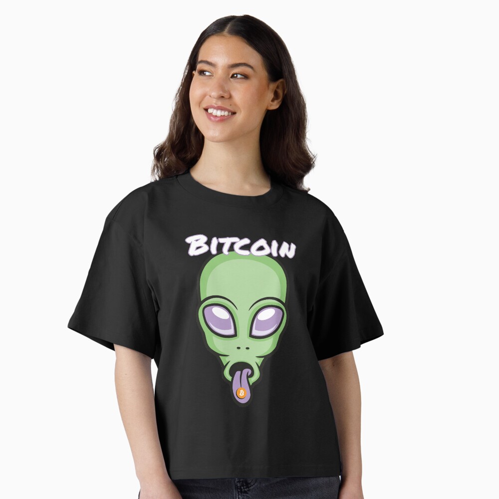 Bitcoin Alien Crypto BTC Cryptocurrency UFO Space Moon