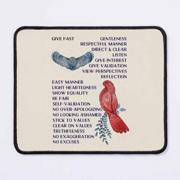 Item preview, Interpersonal Effectiveness: GIVE FAST. Wise Mind, Walking the Middle Path designed and sold by Orianah.