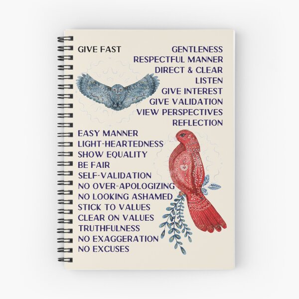 Item preview, Interpersonal Effectiveness: GIVE FAST. Wise Mind, Walking the Middle Path designed and sold by Orianah.
