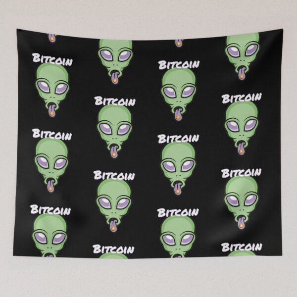 Item preview, Bitcoin Alien Crypto BTC Cryptocurrency UFO Space Moon designed and sold by Bitcoin-Fashion.