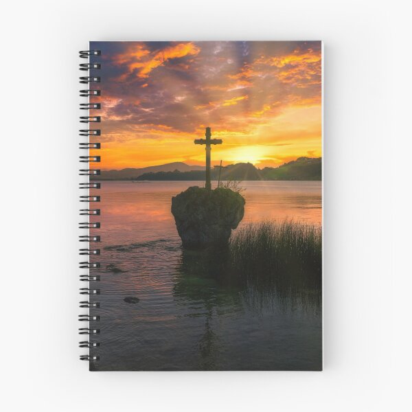 Item preview, Kreuzstein Mondsee at sunset designed and sold by Lexpixelart.