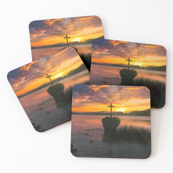 Item preview, Kreuzstein Mondsee at sunset designed and sold by Lexpixelart.