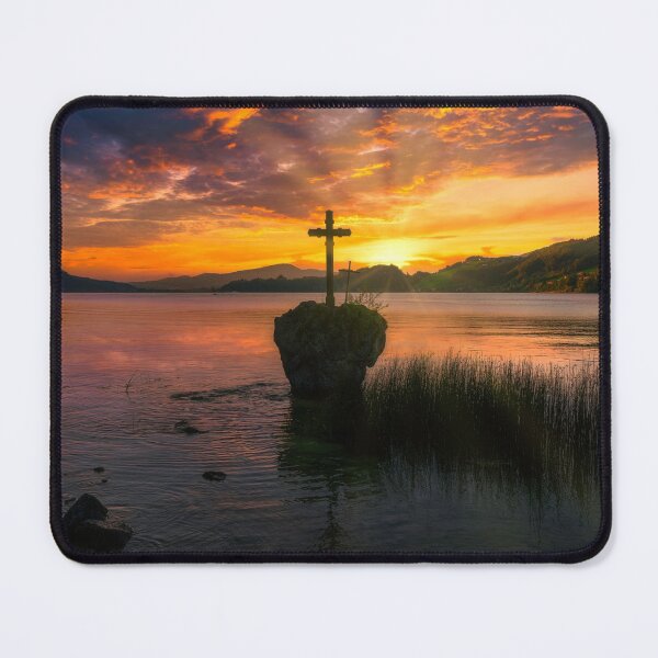 Item preview, Kreuzstein Mondsee at sunset designed and sold by Lexpixelart.