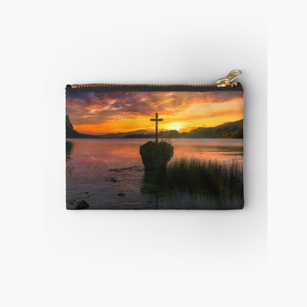Item preview, Kreuzstein Mondsee at sunset designed and sold by Lexpixelart.