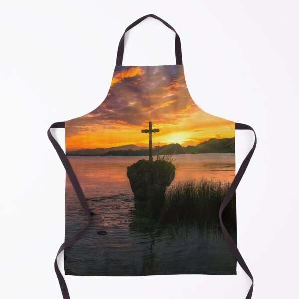 Item preview, Kreuzstein Mondsee at sunset designed and sold by Lexpixelart.