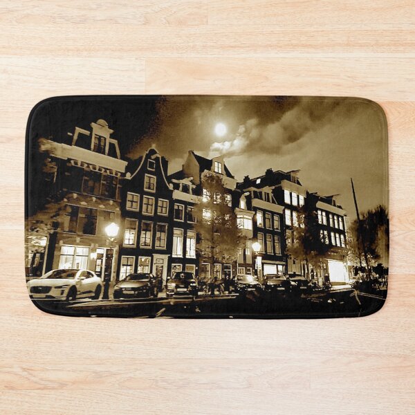 Item preview, Amsterdam canal houses at night. designed and sold by Noel Ali ⭐⭐⭐⭐⭐.