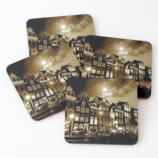 Item preview, Amsterdam canal houses at night. designed and sold by Noel Ali ⭐⭐⭐⭐⭐.