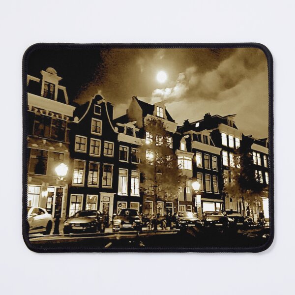 Item preview, Amsterdam canal houses at night. designed and sold by Noel Ali ⭐⭐⭐⭐⭐.