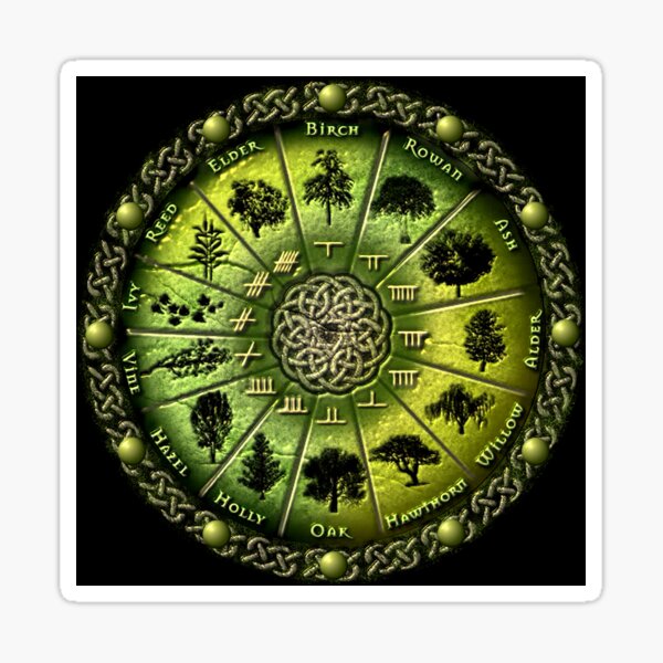 Item preview, Druid tree calendar clock designed and sold by Sylvan Myst.