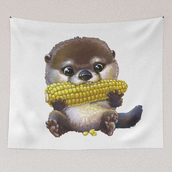 Item preview, Otter and corn designed and sold by Niti-Niti.