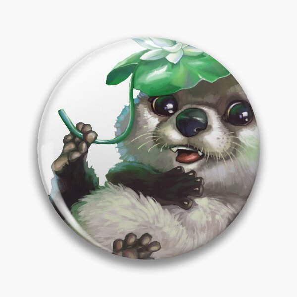 Item preview, Otter with a water lily designed and sold by Niti-Niti.