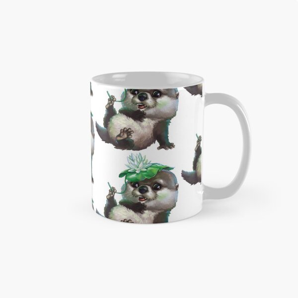 Item preview, Otter with a water lily designed and sold by Niti-Niti.