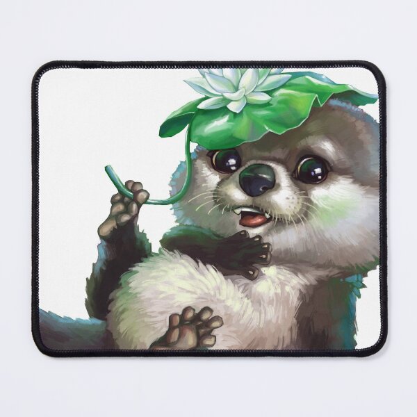 Item preview, Otter with a water lily designed and sold by Niti-Niti.