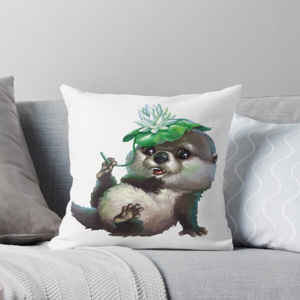 Item preview, Otter with a water lily designed and sold by Niti-Niti.