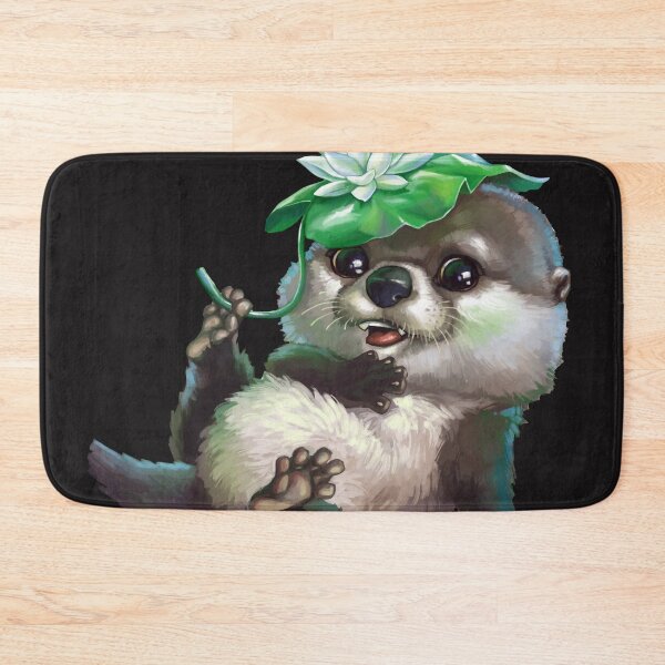 Item preview, Otter with a water lily designed and sold by Niti-Niti.
