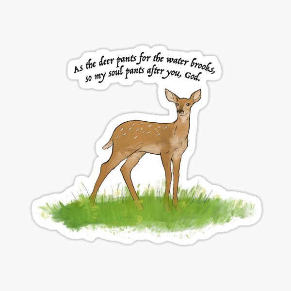 Psalm 42 Deer Christian Sticker