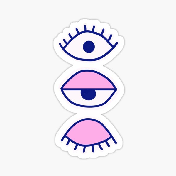 "Sleepy eyes" Sticker for Sale by kindofadaydream Redbubble