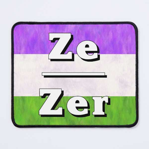 Item preview, Ze-Zir Pronouns: Genderqueer designed and sold by TigerTorreArt.