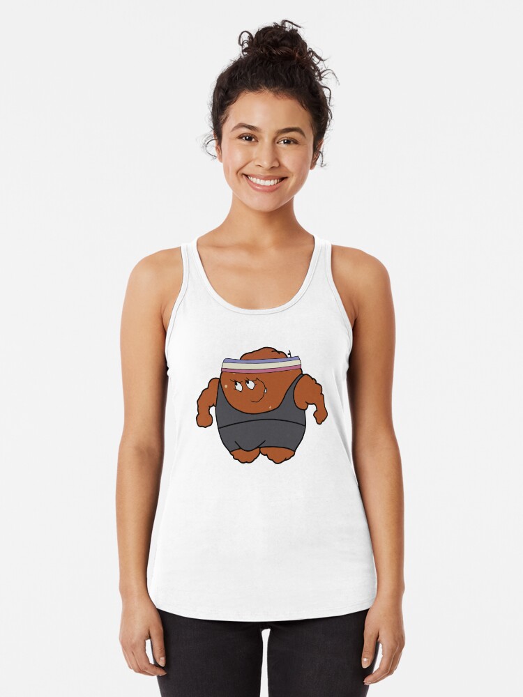 Thumbnail 1 of 3, Racerback Tank Top, Meatwad Gym designed and sold by uselessorder.