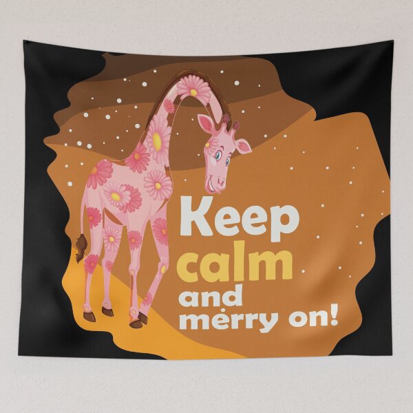 Item preview, keep calm and merry on STICKER  designed and sold by olafekry.