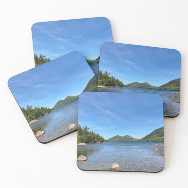 Item preview, Vista del estanque mirando colinas cubiertas de bosque designed and sold by Sarah Tepe.