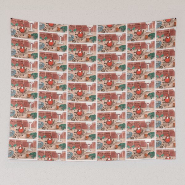 Item preview, Christmas - Robin Tucking into Santa's Leftovers designed and sold by hannahlouiseart.