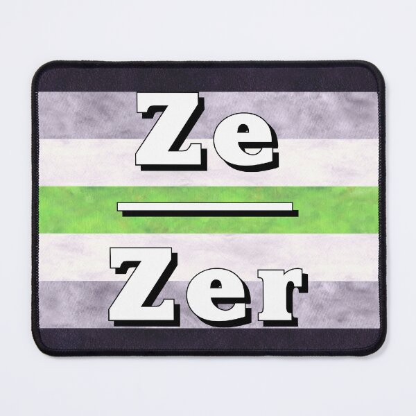 Item preview, Ze-Zir Pronouns: Agender designed and sold by TigerTorreArt.