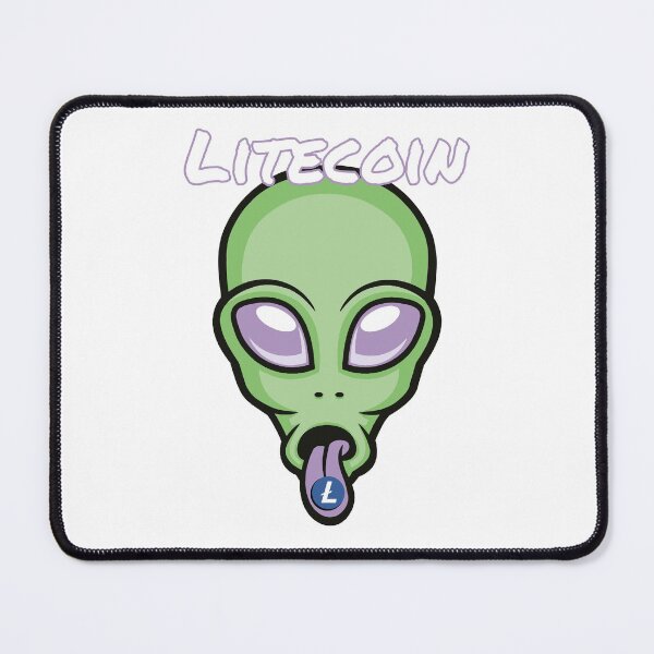 Item preview, Litecoin LTC Alien Crypto Cryptocurrency UFO Space Moon designed and sold by Bitcoin-Fashion.