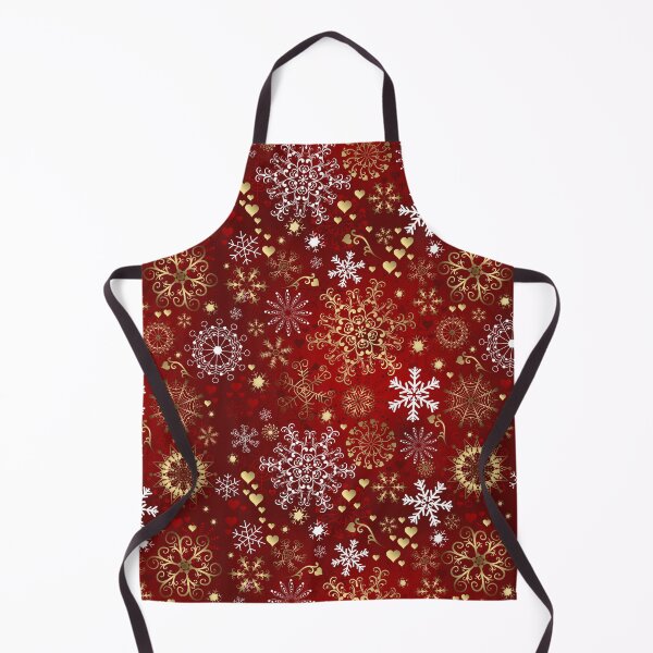 Item preview, Sparkly Christmas Pattern red gold white Snowflakes Hearts designed and sold by Jaydee001.