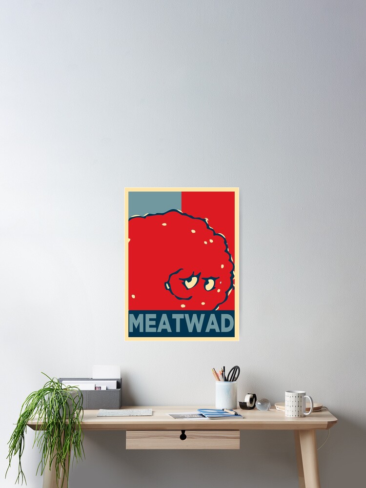 Aperçu 2 sur 3. Poster avec l'œuvre MEATWAD créée et vendue par uselessorder.